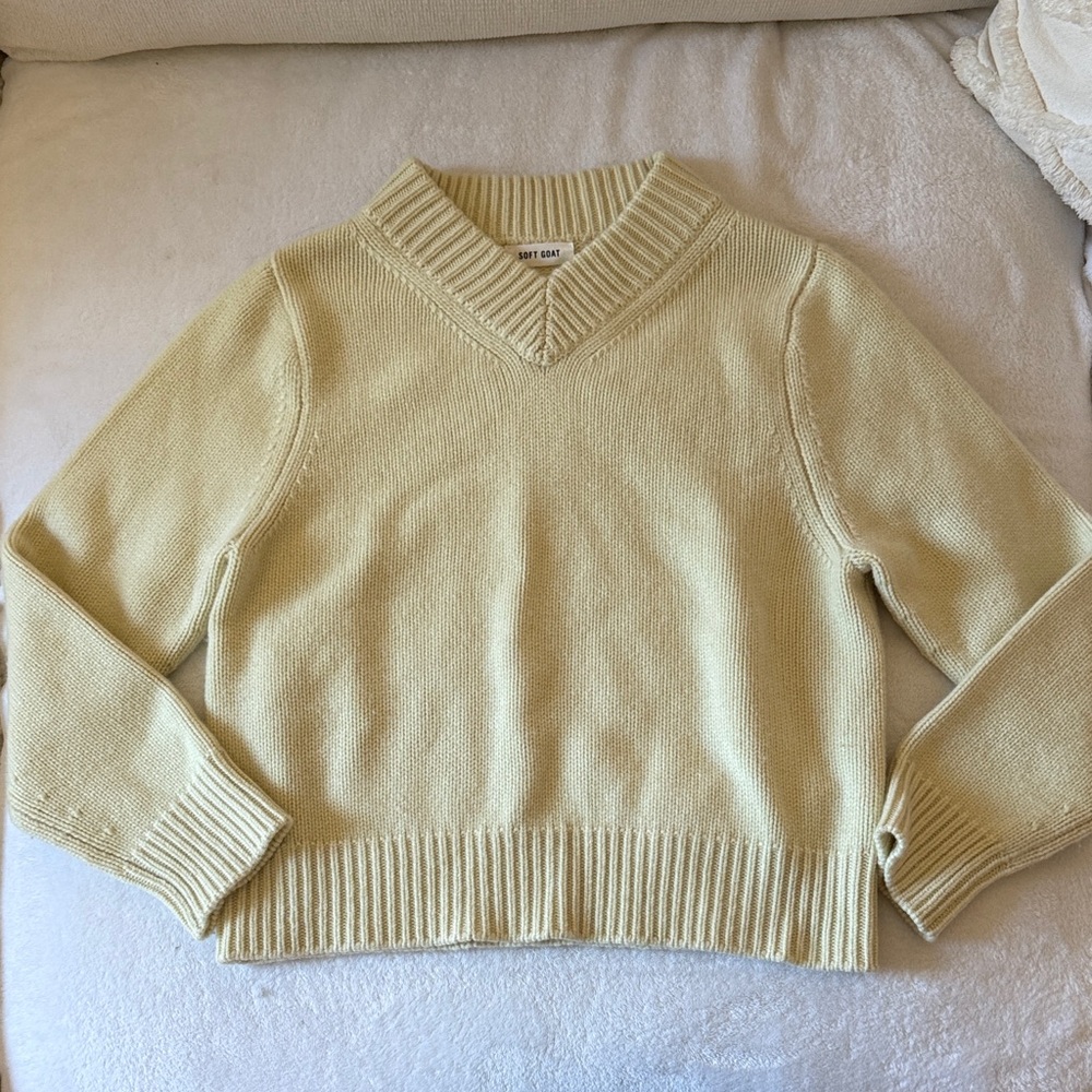 Soft Goat women’s cashmere V neck sweater